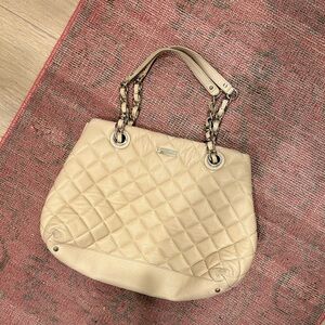 Kate Spade Quilted Beige Shoulder Bag